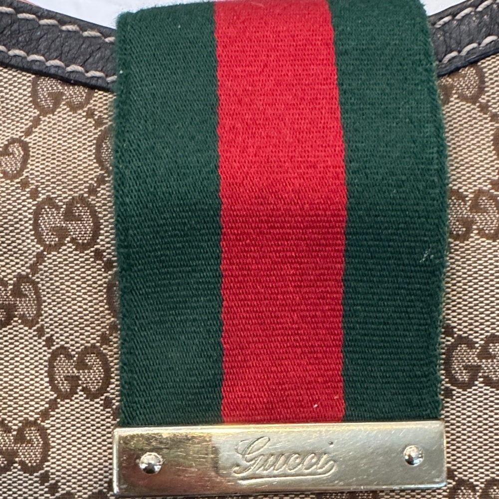 Authentic Gucci Beige and Brown GG Shoulder Bag - Picture 10 of 14